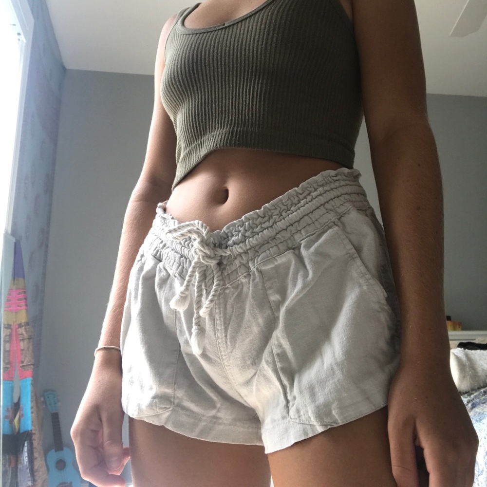 ROXY paper bag cotton shorts